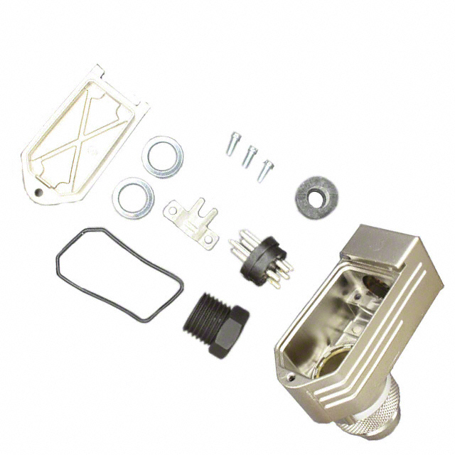 5 Position Circular Connector Plug, Male Pins Solder Cup